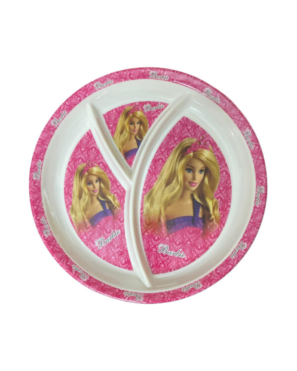 BARBIE THEME PLATTER WITH GLASS - ROUND SHAPED - Image 2