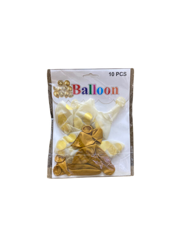 BIRTHDAY CONFETTI BALLOONS - GOLDEN & WHITE - Image 2