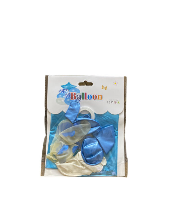 BIRTHDAY CONFETTI BALLOONS - BLUE & WHITE - Image 2