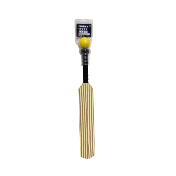 SOFT FOAM CRICKET BAT & BALL FOR KIDS - BROWN