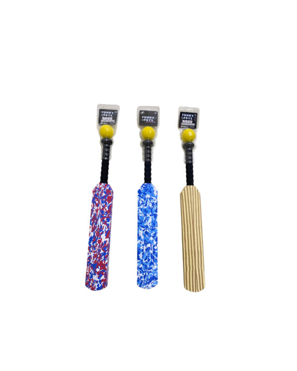 SOFT FOAM CRICKET BAT & BALL FOR KIDS - COLORFUL - Image 2