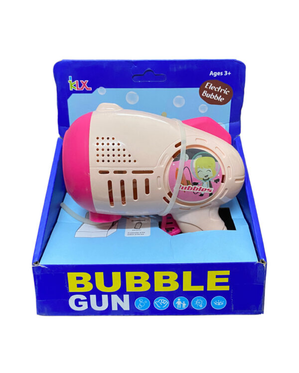 BUBBLE GUN FOR KIDS - BATTERY POWERED (PINK)