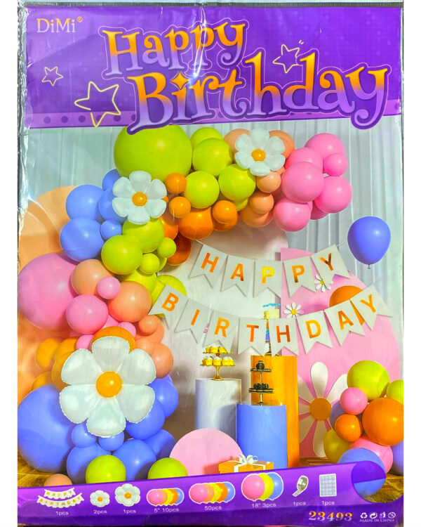 MULTICOLOURED BALLOONS GARLAND