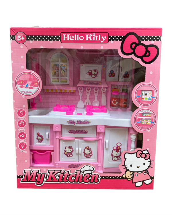 HELLO KITTY KITCHEN SET FOR BABY GIRLS - LIGHTS & MUSIC - Image 2