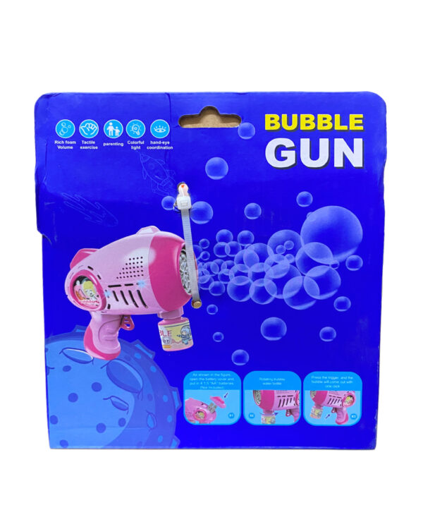 BUBBLE GUN FOR KIDS - BATTERY POWERED (PINK) - Image 2