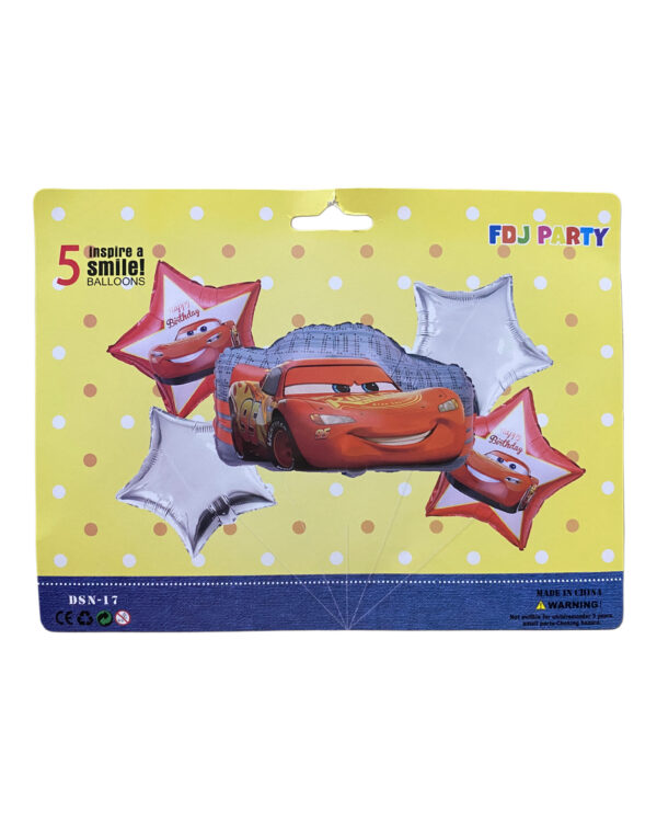 Mc QUEEN CARS THEME -  FOIL BALLOON SET - Image 2