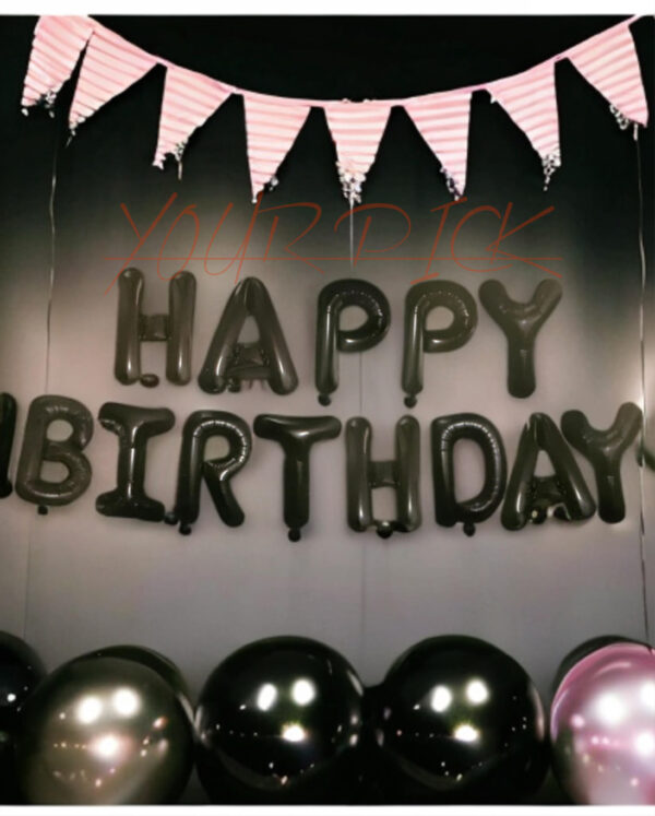 HAPPY BIRTHDAY FOIL BALLOON - BLACK