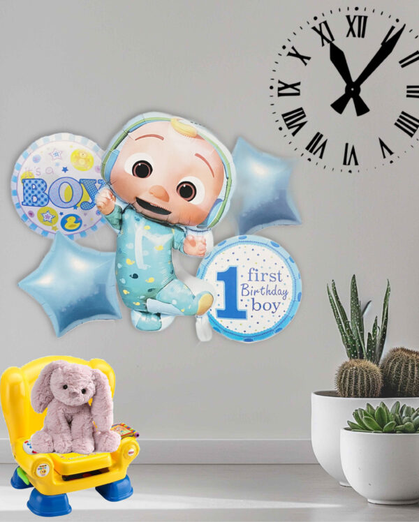 1st B’DAY BOY - COCOMELON FOIL BALLOON SET