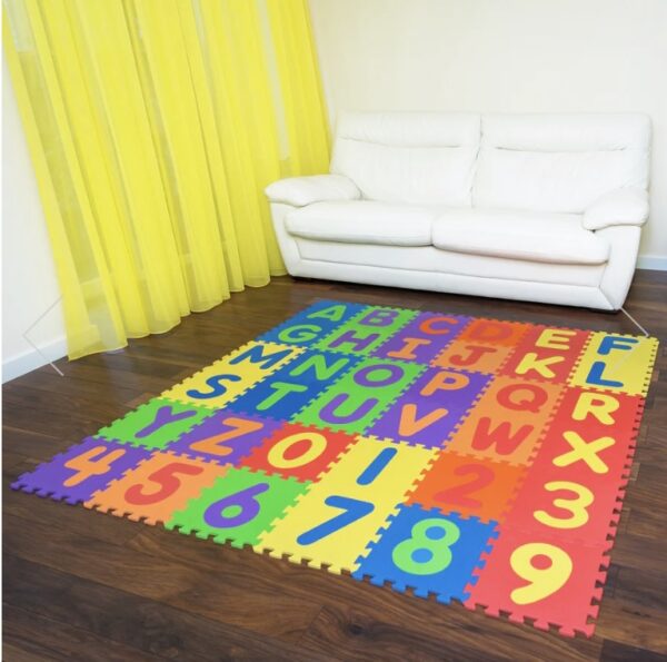 EDUCATIONAL FOAM PLAY MATS (A-Z , 0-9) - 6 x 6 FEET - Image 2