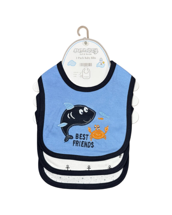 BABY BIBS - PACK OF 3