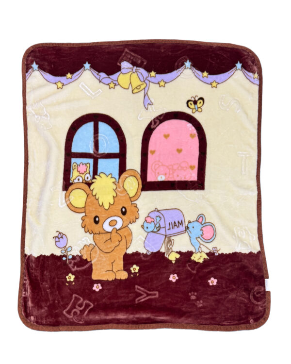 MORA DOUBLE PLY BLANKET - MOUSE (BROWN)