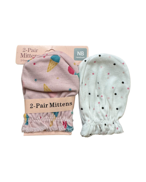 NB COTTON MITTENS - PACK OF 2