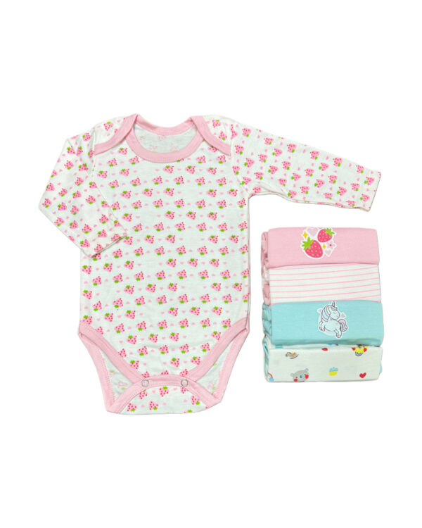 BABY BODYSUITS - SET OF 5 (6-9M GIRLS)