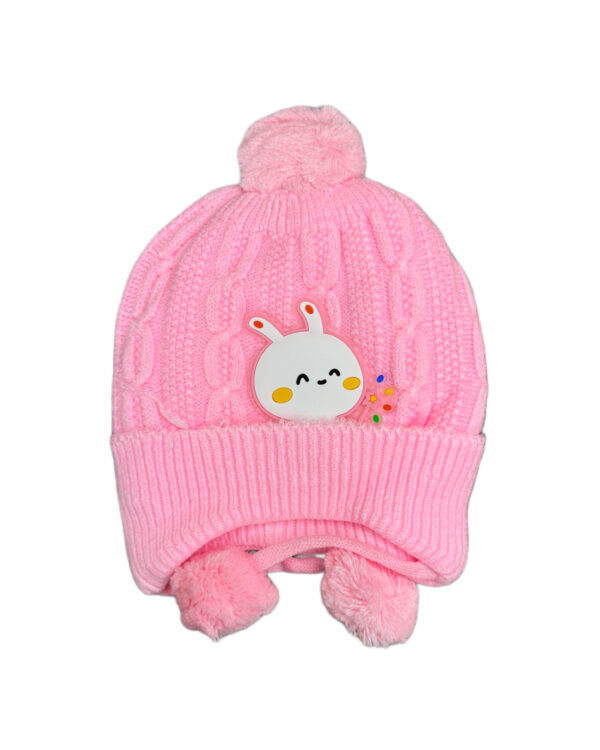 WOOLEN POM POM CAP - PINK