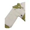 MULTI LAYERED QUILTED ROMPER - OLIVE GREEN & WHITE - Image 5