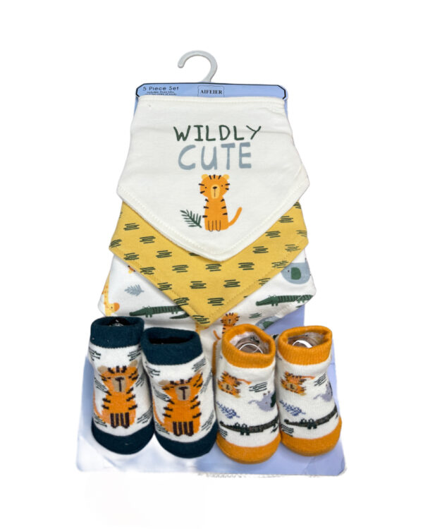 BIBS & BOOTIES - SET OF 5 (CAT)