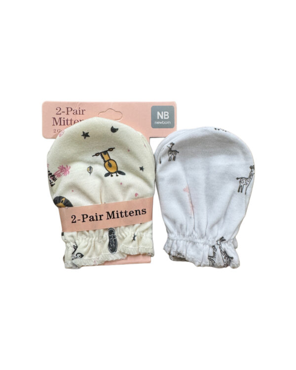 NB COTTON MITTENS - PACK OF 2