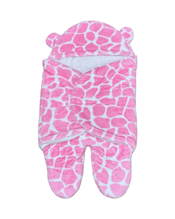 BABY WINTER HOODED SWADDLE - PINK