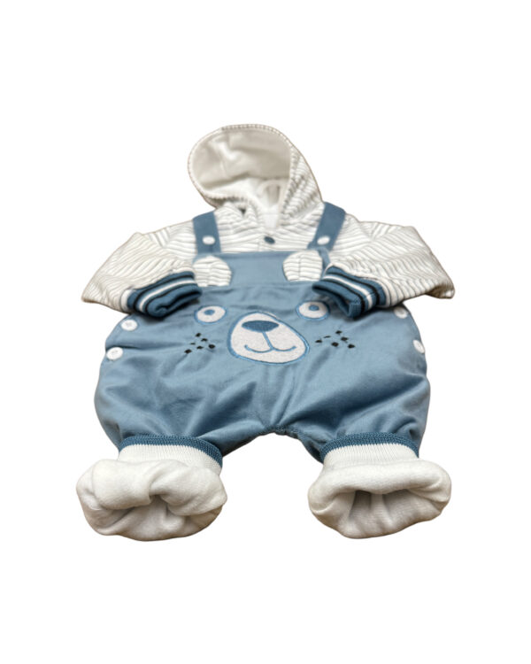 WINTERS HOODED ROMPER - ZINC BLUE - Image 3