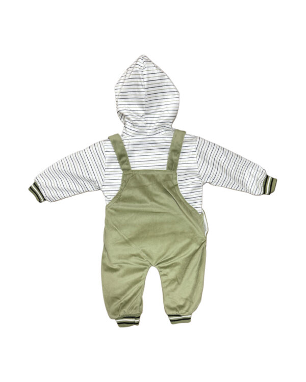 WINTERS HOODED ROMPER - OLIVE GREEN - Image 2