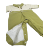 MULTI LAYERED QUILTED ROMPER - OLIVE GREEN & WHITE - Image 6