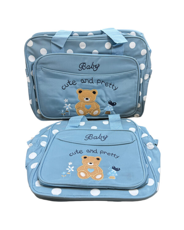 BABY TRAVEL DIAPER BAG BLUE - SET OF 2 - Image 3