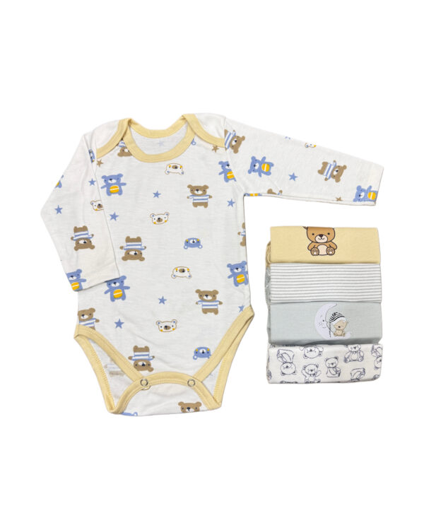 BABY BODYSUITS - SET OF 5 (6-9M UNISEX)