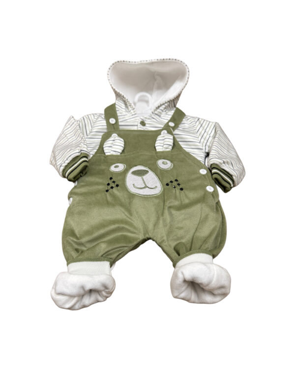 WINTERS HOODED ROMPER - OLIVE GREEN - Image 3