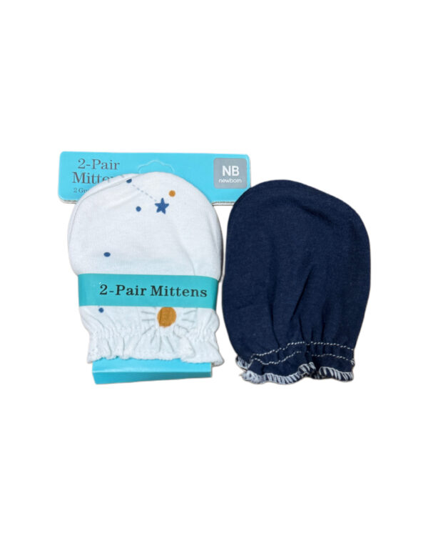 NB COTTON MITTENS - PACK OF 2