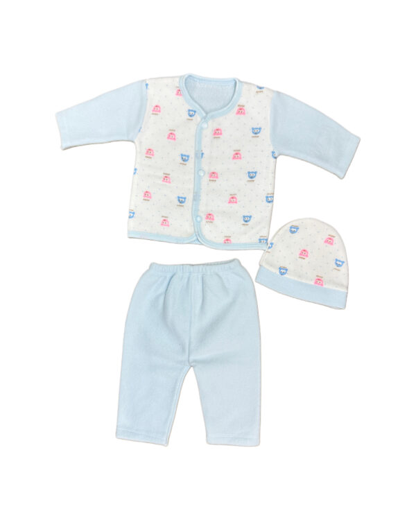 3 PIECE FLEECE SET -  BLUE (0-3M)