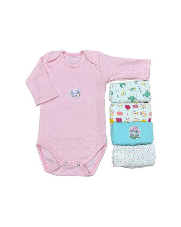 FULL SLEEVES BODY SUITS - SET OF 5 (3-6M GIRLS) l