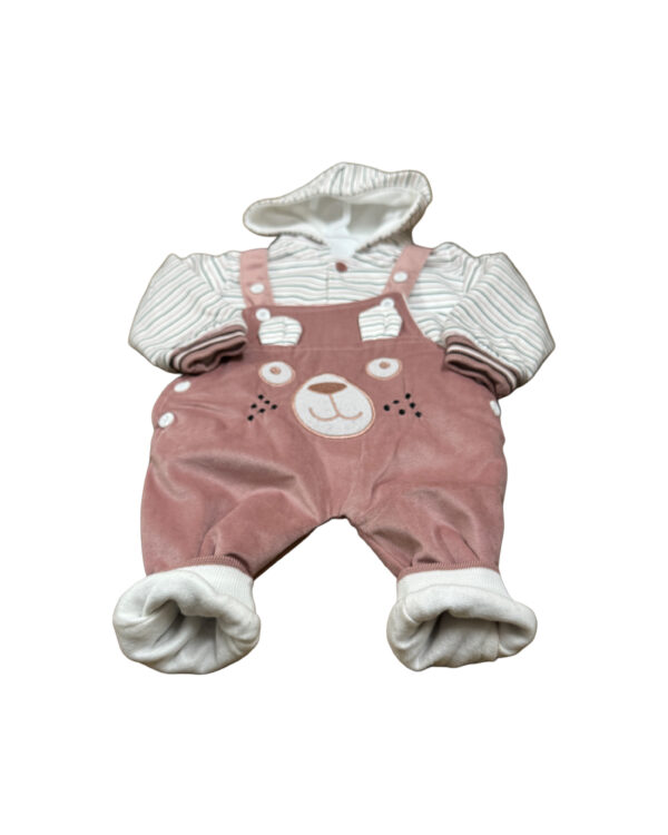 WINTERS HOODED ROMPER - TEA PINK - Image 3