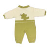 MULTI LAYERED QUILTED ROMPER - OLIVE GREEN & WHITE - Image 2