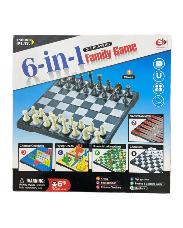 MAGNETIC GAME BOARD - 6 IN 1