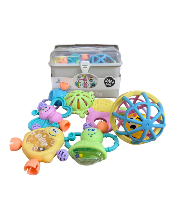 RATTLE TOYS BOX 7 Pc - GREY - Image 2