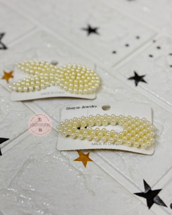 BEADED PEARLS HAIR CLIPS - SET OF 2 - Image 6