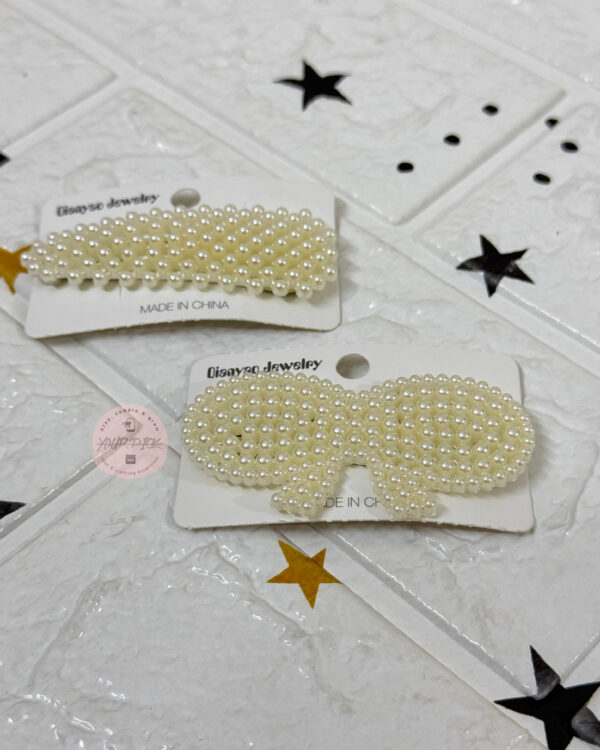 BEADED PEARLS HAIR CLIPS - SET OF 2 - Image 4