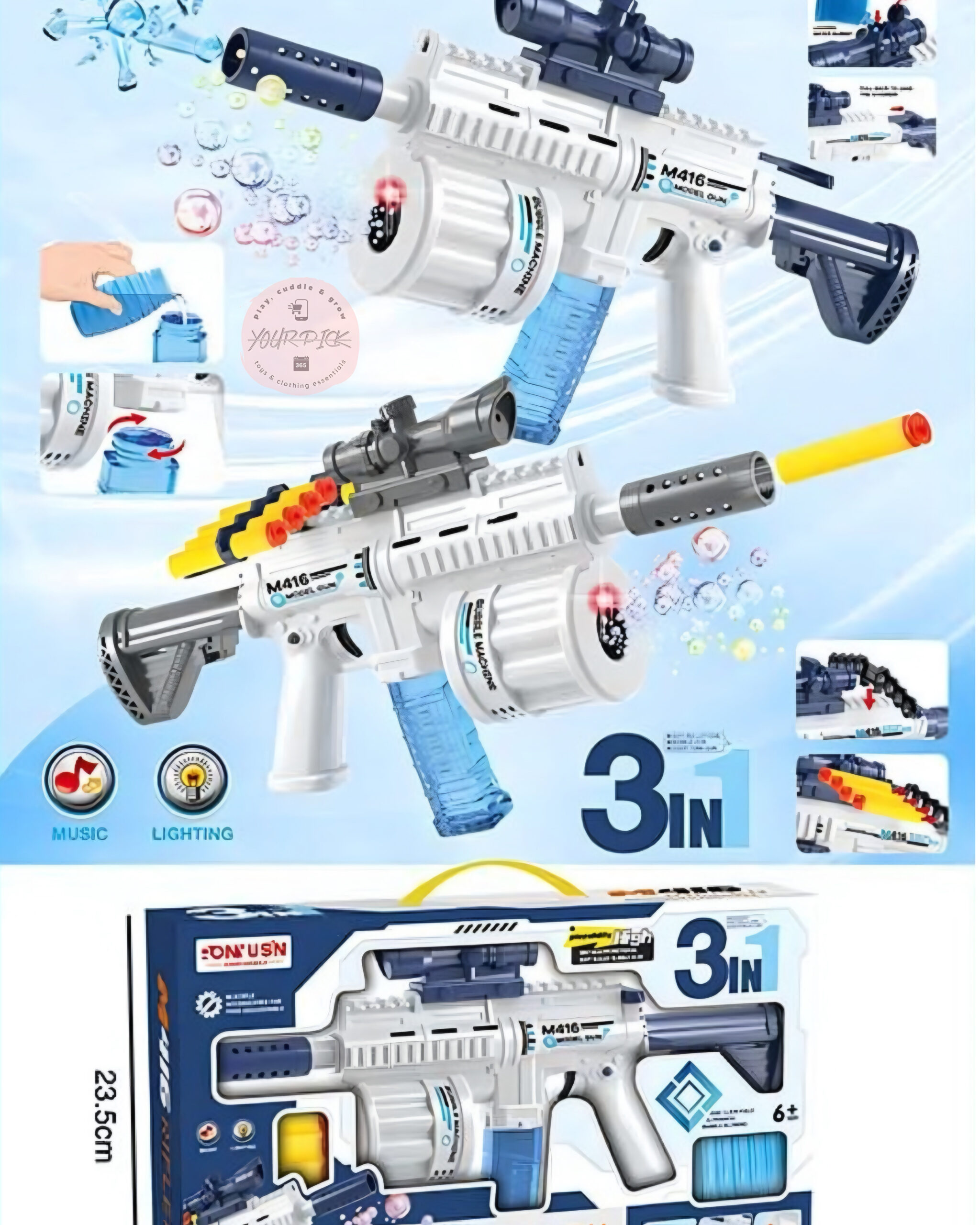 3 IN 1 SOFT BULLET GUN