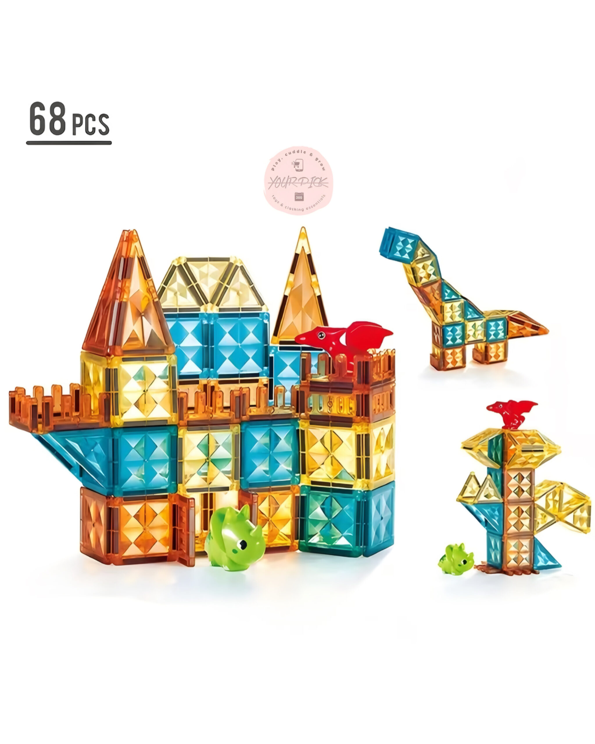 MAGNETIC BLOCKS 68 PCs